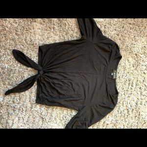 Black cropped top